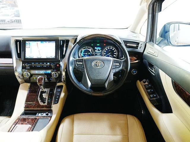 アルファードハイブリッド G Fパッケージ TRDフロントエアロ JBL 全方位カメラ 純正FDモニター ベージュ革シート サンルーフ AC100V 純正メモリナビ フルセグ 両側パワスラ PBドア 純正17インチ LED エアシート(7枚目)