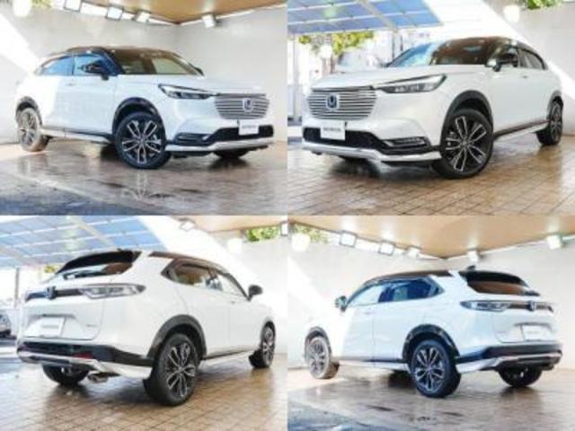 ヴェゼル e:HEV PLaY ディスプレイオーディオ パノラマルーフ フルセグTV Bluetooth 全方位カメラ ハーフレザーシート カープレイ 専用コンビシート ホンダコネクト ステアヒータ プレミアムオーディオ 純正マット(3枚目)