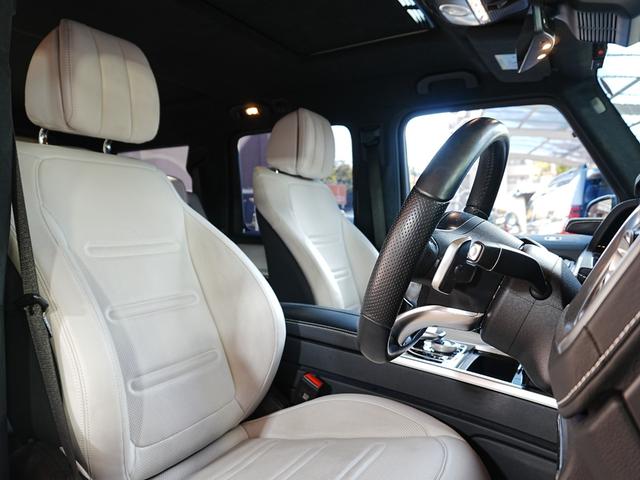 Ｇクラス Ｇ４００ｄ　ＡＭＧライン　マヌファクトゥーアプログラム　ラグジュアリーパッケージ　アダプティングダンピングシステム　ブルメスターサウンド　白本革シート　サンルーフ　全方位カメラ　アンビエントライト　ワンオーナー（37枚目）