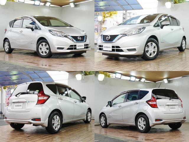 ノート ｅ－パワー　Ｘ　純正７インチナビ　フルセグＴＶ　全方位カメラ　デジタルインナーミラー　踏み間違い防止装置　純正マット　ドアバイザー　レーンキープアシスト　レベライザー　ステアスイッチ　スマートキー　プッシュスタート（3枚目）