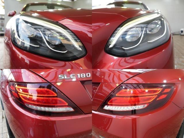 SLC SLC180 スポーツ 1オーナー 禁煙車 黒革シート 純正ナビフルセグTV 黒革パワーシート バックカメラ 純正18AW シートヒーター ETC2.0 LKA BSM 追従式クルコン パドルシフト 保証書 取説 スマキ2本(5枚目)