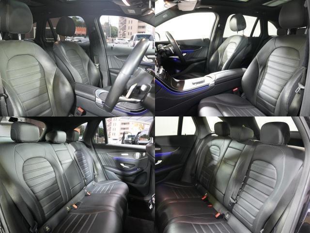 GLC GLC220d 4マチック AMGライン ブルメスター 黒革シート シートヒーター エアシート パノラミックサンルーフ 純正ナビフルセグTV パフュームアトマイザー 前後コーナーセンサー 全方位カメラ HUD BSM LKA 純正前後ドラレコ(4枚目)