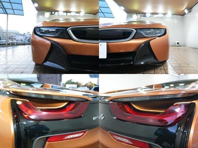 i8 ロードスター BMWレーザーライト インテリアACCARO ドライカーボンインテリア OP20インチAW ハーマンガードン 左H 1オーナー ブラックグロスフロントキャリパー ナビ Bカメラ パドルシフト ETC(5枚目)