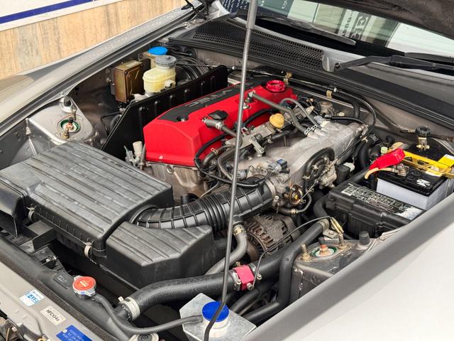 S2000 ベースグレード TEIN車高調 アドバン17AW カーボンGTウィング エンジンマウント、ミッションマウント交換済 リアデフマウント前後交換済 リアスタビリンク交換済 HKSラジエターキャップ トラストチタンマフラー(60枚目)