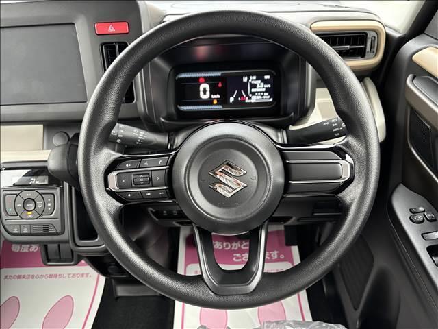 スペーシア ハイブリッドG 届出済未使用車 スズキセーフティサポート 横滑り防止装置 両側スライドドア オートエアコン オートライト プッシュスタート スマートキー パワーウインドウ アイドリングストップ 禁煙車 修復歴無(14枚目)