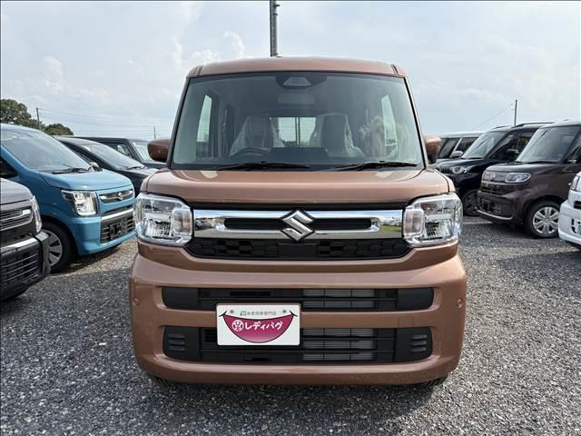 スペーシア ハイブリッドＧ　届出済未使用車　スズキセーフティサポート　横滑り防止装置　両側スライドドア　オートエアコン　オートライト　プッシュスタート　スマートキー　パワーウインドウ　アイドリングストップ　禁煙車　修復歴無（5枚目）