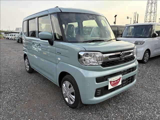 スペーシア ハイブリッドG 届出済未使用車 スズキセーフティサポート 横滑り防止装置 両側スライドドア オートエアコン オートライト プッシュスタート スマートキー パワーウインドウ アイドリングストップ 禁煙車 修復歴無(12枚目)