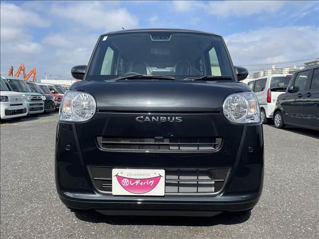 ムーヴキャンバス セオリーＸ　届出済未使用車　両側電動スライドドア　衝突軽減ブレーキシステム　アイドリングストップ　コーナーセンサー　パーキングセンサー　オートエアコン　スマートキー　禁煙車　パワーステアリング　修復歴無（5枚目）