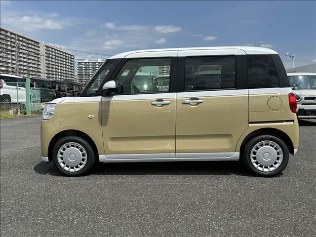 ムーヴキャンバス ストライプスＸ　届出済未使用車　両側電動スライドドア　衝突軽減ブレーキシステム　アイドリングストップ　コーナーセンサー　パーキングセンサー　オートエアコン　スマートキー　禁煙車　パワーステアリング　修復歴無（7枚目）