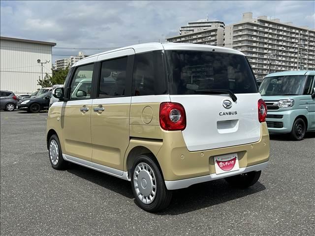 ムーヴキャンバス ストライプスＸ　届出済未使用車　両側電動スライドドア　衝突軽減ブレーキシステム　アイドリングストップ　コーナーセンサー　パーキングセンサー　オートエアコン　スマートキー　禁煙車　パワーステアリング　修復歴無（8枚目）
