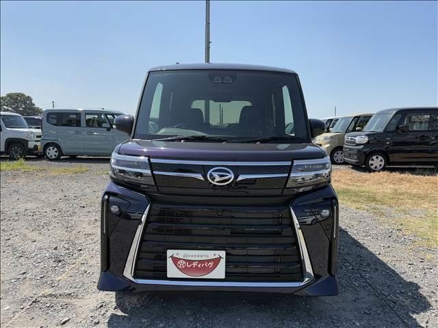 タント カスタムＸ　届出済未使用車　衝突軽減ブレーキ　ＬＥＤヘッドライト　衝突軽減ブレーキ　ロングスライドシート　　衝突軽減ブレーキ　ピラーレス　アイドリングストップ　横滑り防止装置　オートエアコン　禁煙車　修復歴無（5枚目）