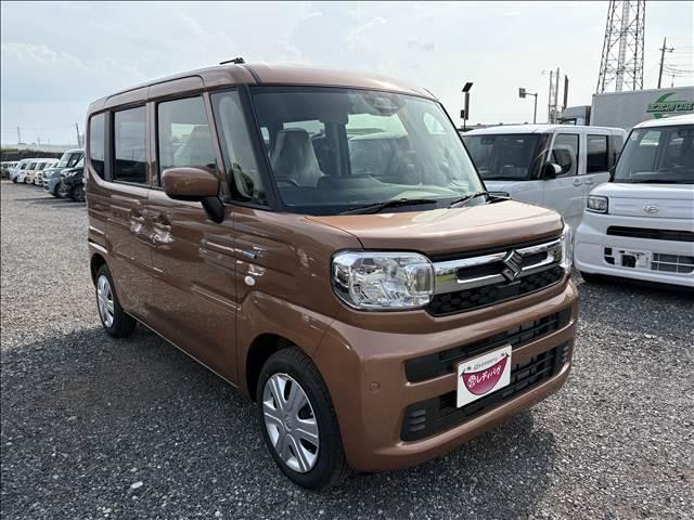 スペーシア ハイブリッドG 届出済未使用車 スズキセーフティサポート 横滑り防止装置 両側スライドドア オートエアコン オートライト プッシュスタート スマートキー パワーウインドウ アイドリングストップ 禁煙車 修復歴無(12枚目)