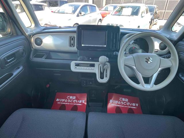 ワゴンＲスマイル ハイブリッドＳ　両側電動スライドドア　ナビ　クリアランスソナー　レーンアシスト　衝突被害軽減システム　オートライト　スマートキー　アイドリングストップ　電動格納ミラー　シートヒーター　ベンチシート　ＣＶＴ（2枚目）