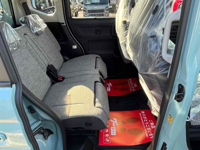 スペーシア ハイブリッドＸ　届出済み未使用車　全周囲カメラ　両側電動スライドドア　ナビ　ＴＶ　クリアランスソナー　衝突被害軽減システム　ＬＥＤヘッドランプ　スマートキー　アイドリングストップ　電動格納ミラー　シートヒーター（23枚目）