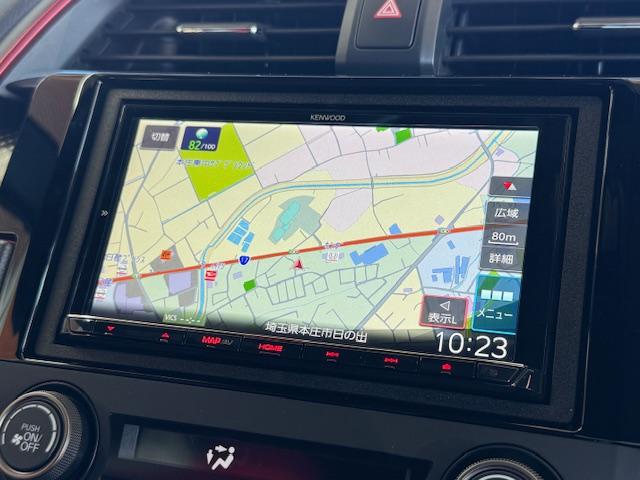 シビック タイプR 社外ナビ バックカメラ 6MT ETC ドライブレコーダー前後 CD・DVD再生 Bluetooth LEDヘッドライト HondaSENSING 純正アルミホイール bremboキャリパー(18枚目)