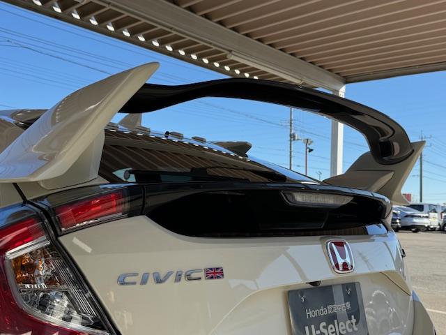 シビック タイプR 社外ナビ バックカメラ 6MT ETC ドライブレコーダー前後 CD・DVD再生 Bluetooth LEDヘッドライト HondaSENSING 純正アルミホイール bremboキャリパー(57枚目)
