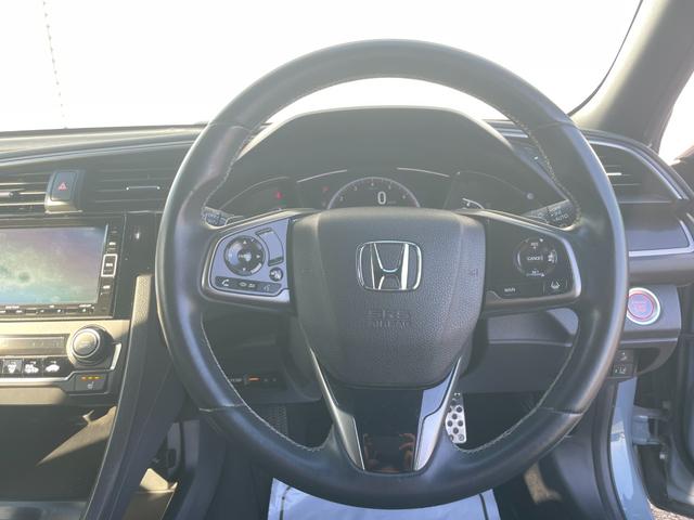 シビック ハッチバック サンルーフ 前後ドラレコ 前席シートヒーター ETC レザーシート ホンダセンシング クルーズコントロール LEDヘッドライト スマートキー 純正ナビ Bカメ(18枚目)