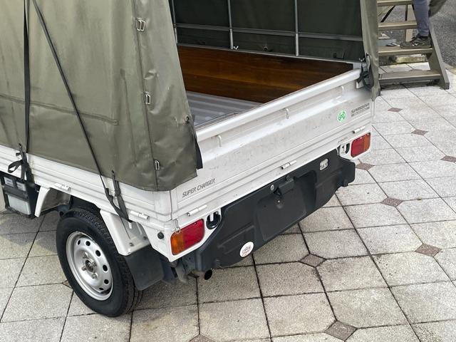 サンバートラック ＴＣ－ＳＣ　令和６年タイミングベルト交換済み　スーパーチャージャー　荷台幌付き　エアコン　パワステ　ワンオーナー　Ｂｌｕｅｔｏｏｔｈ対応ナビ　ＥＴＣ　キーレス　記録（14枚目）