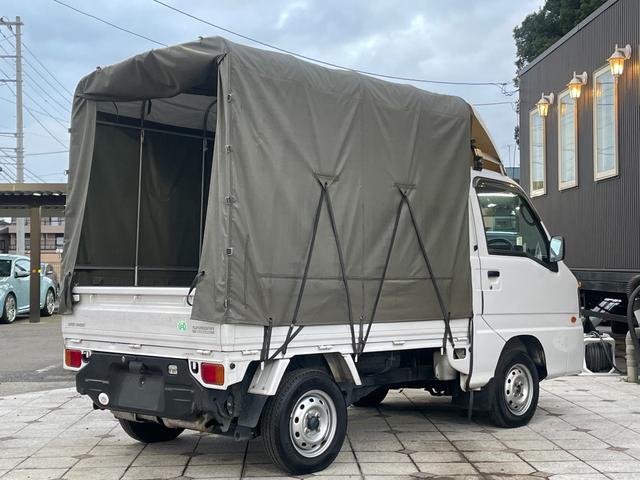 サンバートラック ＴＣ－ＳＣ　令和６年タイミングベルト交換済み　スーパーチャージャー　荷台幌付き　エアコン　パワステ　ワンオーナー　Ｂｌｕｅｔｏｏｔｈ対応ナビ　ＥＴＣ　キーレス　記録（24枚目）