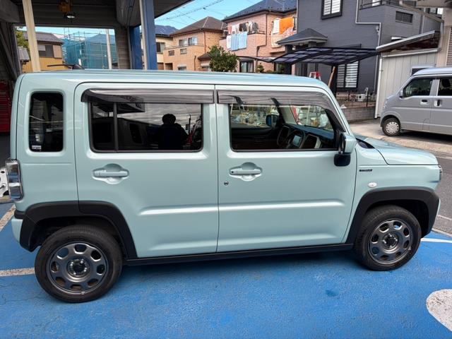 ハスラー ハイブリッドＧ　Ｂｌｕｅｔｏｏｔｈナビ　ナビ連動前後ドライブレコーダー　衝突回避支援システム　定期点検記録簿　イモビライザー　スマートキー　ダブルエアバック　パワーステアリング　横滑り防止システム　スペアキー（4枚目）