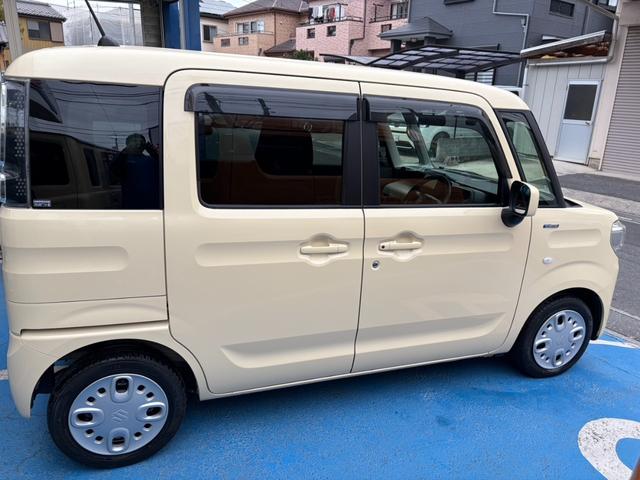 スペーシア ハイブリッドＧ　スズキセーフティサポート　ナビ　ＴＶ　バックカメラ　ＥＴＣ　フロントドライブレコーダー　両側スライドドア　オートライト　スマートキー　アイドリングストップ　電動格納ミラー　ベンチシート　ＣＶＴ（4枚目）