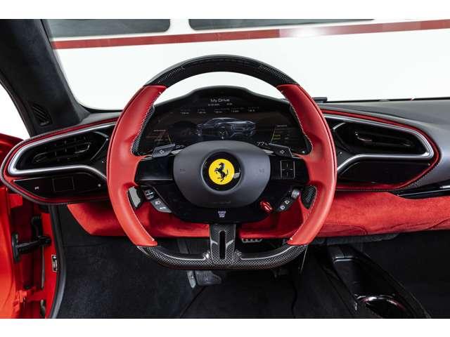 ２９６ＧＴＢ ベースグレード　Ｆ１　ＤＣＴ　カーボンレーシングホイール　チタンホイールボルト　カーボンＬＥＤステアリングカーボンセンタートンネル　フロントサスペンションリフト　ＳＦロゴ　黒ブレーキキャリパー（8枚目）