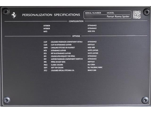 ローマスパイダー Ｆ１　ＤＣＴ　Ｂｌｕ　Ｃｏｒｓａ／Ｂｉａｎｃｏ　マグネライドサスペンション　サラウンドビューカメラ　バックレーダー２０インチ鍛造ダイヤモンドフィニッシュホイール　カーボンＬＥＤステアリング　カーボントンネル（21枚目）