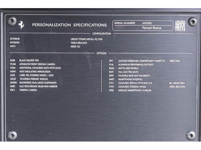 ローマ Ｆ１　ＤＣＴ　Ｇｒｉｇｉｏ　Ｔｉｔａｎｉｏ　Ｍｅｔａｌｌ　デュアルモードＭａｇｎｅＲｉｄｅサスペンション　２０インチ鋳造ＡＷマットＧｒｉｇｉｏ　Ｃｏｒｓａワイヤレススマートフォンチャージャー　アドバンスドフロントドライビングカメラ　リヤパーキングカメラ（28枚目）