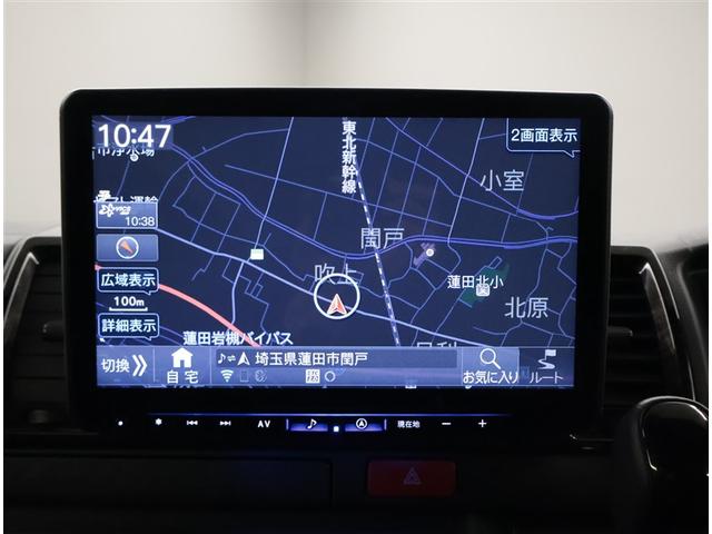 ハイエースバン スーパーGL ダークプライムII AC 助手席エアバック フルフラットシート 地デジ 盗難防止システム ドライブレコーダ 4WD車 ETC付き DVD LEDヘッドランプ エアB ナビ&TV メモリーナビ 横滑り防止 AC100(10枚目)