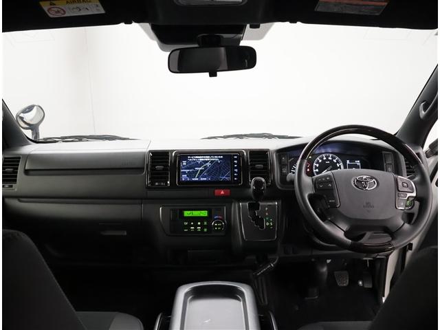 ハイエースバン スーパーＧＬ　ダークプライムＩＩ　ＬＥＤヘットライト　メモリーナビゲーション　地デジ　スマキー　ＡＢＳ　フルフラット　盗難警報装置　運転席エアバッグ　リアクーラー　オートエアコン　パワーウインドウ　記録簿　ＥＳＣ　ＥＴＣ　キーレス（5枚目）