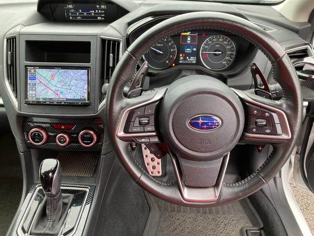 インプレッサスポーツ １．６ｉ－Ｓアイサイト　アクセントブラック　ワンオーナー・ＳＴＩフロントエアロ・ＳＴＩ１７ＡＷ・ＰａｎａｓｏｎｉｃＳＤナビ・地デジ・ＢＴオーディオ・バックモニター・スマートキー・ＥＴＣ・ドラレコ・パドルシフト・クルコン・純正ラバーフロアマット（22枚目）