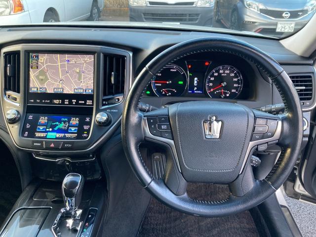 クラウンハイブリッド アスリートＳ　ワンオーナー・サンルーフ・純正ＨＤＤナビ・地デジ・ＢＴオーディオ・バックモニター・ビルトインＥＴＣ・パワーシート・スマートキー・純正ＯＰ１８ＡＷ・クルコン・ディスチャージドランプ（22枚目）