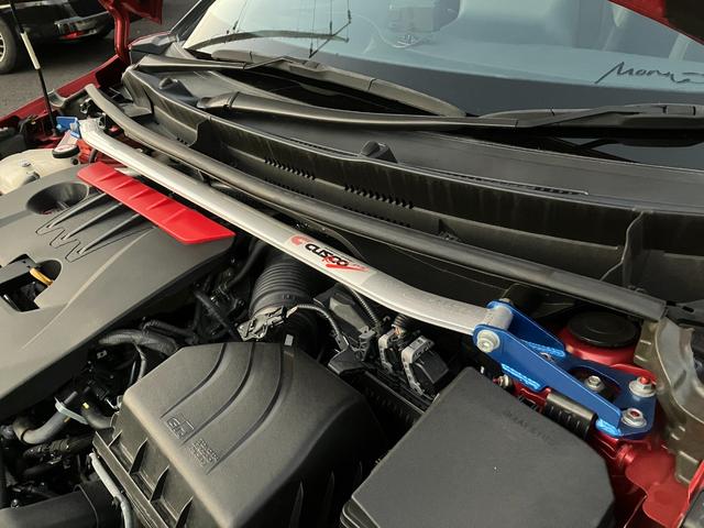 ＧＲヤリス ＲＺ　ハイパフォーマンス　ファースト　エディション　走行８５００キロ台　モリゾーサイン入りフロントガラス　マーブル柄カーボンルーフ　クスコＦタワーバー　ＨＫＳ左右出しマフラー　セーフティセンス　ＬＥＤヘッド　純正ナビ　バックカメラ　前後ドラレコ　ＥＴＣ（71枚目）