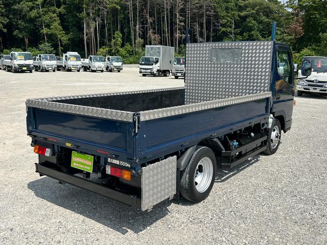 キャンター 　全低床カスタム　１．５ｔ　ＡＴ車　ディーゼルターボ　１年保証付き　荷台内寸長さ３１００ｍｍ　幅１６００ｍｍ　ナビ　ＴＶ　ＥＴＣ　両側電動格納ミラー　荷台鉄板張　１．５トン　１．５トントラック　平ボディ（5枚目）