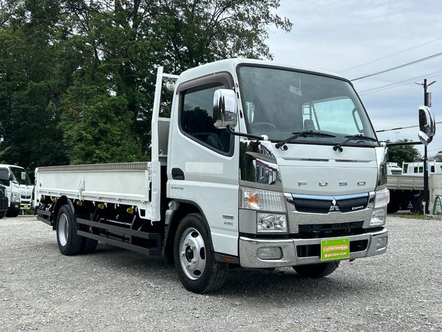 キャンター ロング全低床　１年保証付き　カスタム　３ｔ　全低床　ＡＴ車　ディーゼルターボ　荷台内寸　長さ４３４０ｍｍ　幅１７８０ｍｍ　荷台鉄板張　両側電格ミラー　ナビ　ＴＶ　ＥＴＣ　坂道発進補助　３トン　３トントラック　ロング（3枚目）