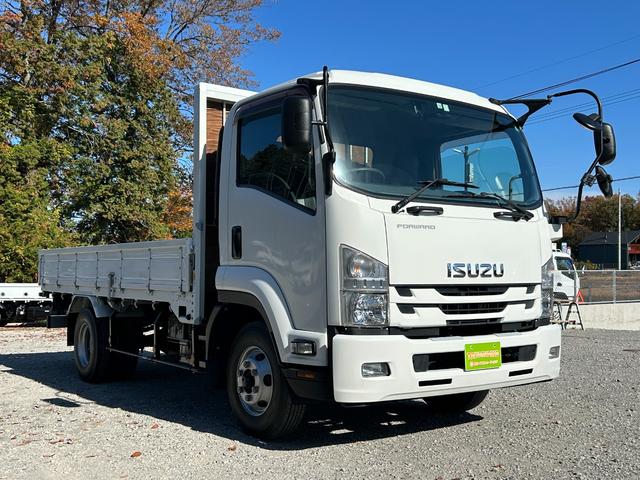 フォワード 　１年保証付き　４ｔ　ワイドロング　全低床　ＭＴ車　ワンオーナー　荷台内寸　長さ４２４０ｍｍ　幅２１５０ｍｍ　荷台鉄板張り　電動格納ミラー（3枚目）