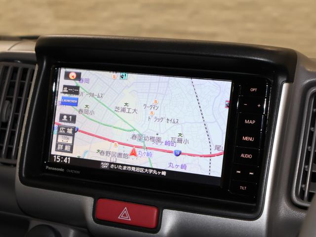 エブリイ ＰＣリミテッド　純ＳＷあり　社外ナビ　ハイルーフ　４ＷＤ　衝突軽減　パワーウィンドゥ　盗難警報装置　両側手動スライドドア　助手席エアバッグ　横滑り防止装置　運転席エアバッグ　リモコンキー　マニュアルエアコン　ＡＢＳ（4枚目）