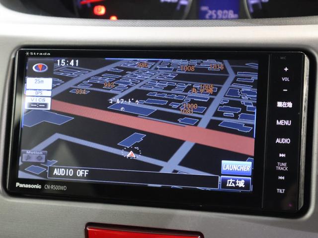 ムーヴ カスタムＲＳ　社外ナビ　バックカメラ　クルコン　ＥＴＣ　ＨＩＤライト　衝突軽減ブレーキ　踏み間違え防止装置　セキュリティアラーム　フルセグ地デジ　Ｉストップ　横滑り防止機能　ナビＴＶ　ＤＶＤ再生可　ターボ車　ＰＷ（3枚目）