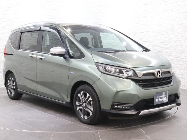 フリード+ハイブリッド ハイブリッド・クロスターホンダセンシング 純正ナビ バックカメラ 両側パワースライドドア 前後ドラレコ ETC LEDライト フォグ ルーフレール 地デジフルセグ 両側電動ドア LEDヘッドライト スマートキー 横滑り防止装置 整備記録簿(22枚目)