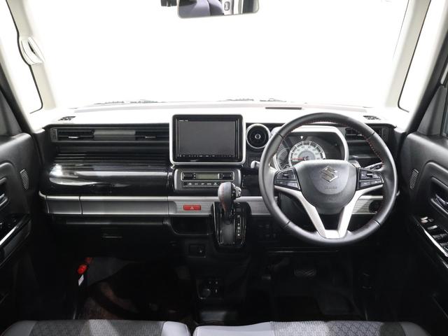 スペーシアカスタム ハイブリッドＸＳターボ　社外ナビ　マルチビューカメラ　両側パワースライドドア　パーキングセンサー　踏み間違い防止　車線逸脱警報　横滑り防止　シートヒーター　ＥＴＣ　ＬＥＤライト　フォグ　両自動ドア　前後誤発進抑制機能　ＡＣ（5枚目）