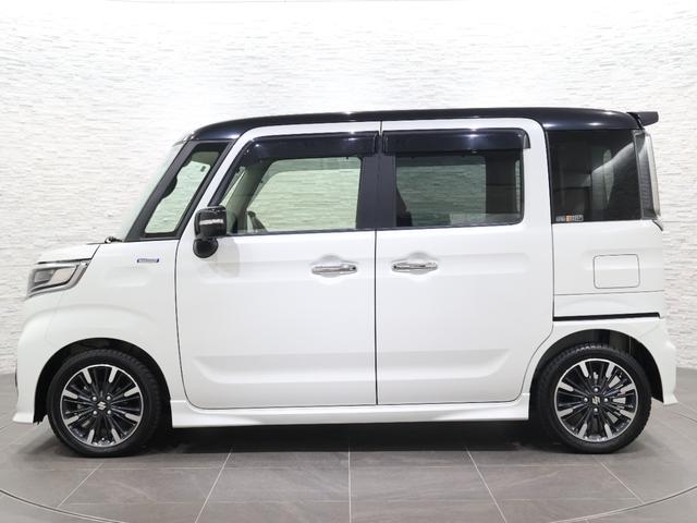 スペーシアカスタム ハイブリッドＸＳターボ　社外ナビ　マルチビューカメラ　両側パワースライドドア　パーキングセンサー　踏み間違い防止　車線逸脱警報　横滑り防止　シートヒーター　ＥＴＣ　ＬＥＤライト　フォグ　両自動ドア　前後誤発進抑制機能　ＡＣ（28枚目）