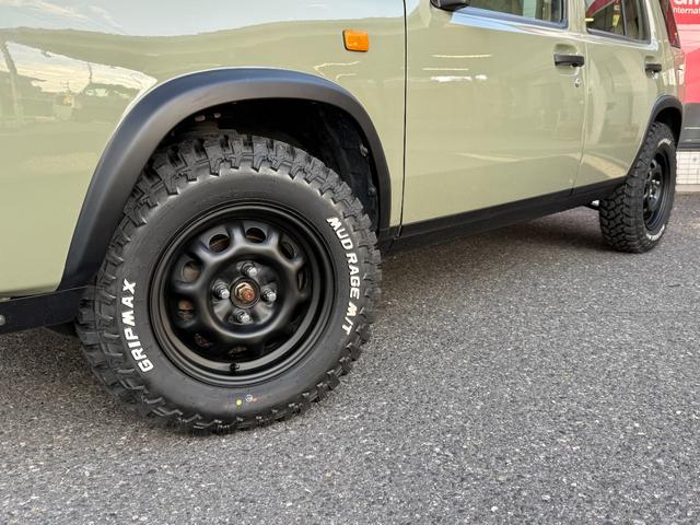 ラシーン タイプＡ　４ＷＤ／シーダーグリーン全塗装済／新品グリップマックス　マッドレイジＭＴタイヤ／ＥＴＣ／キーレスキー／ルーフレール／ＣＤ／背面タイヤ／パワーウインドウ／パワステ（15枚目）