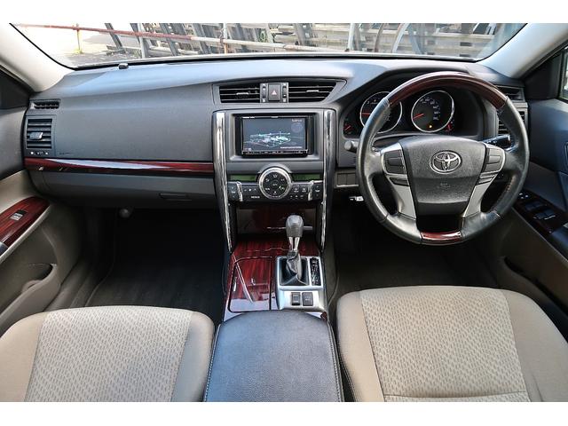 マークＸ ２５０Ｇ　Ｆパッケージ　ストラーダナビ　地デジ　ブルートゥース　ＵＳＢ　Ｂカメラ　ＥＴＣ　社外１８ＡＷ　ローダウン　ＬＥＤライト　ウッドコンビＨ　ウインカーミラー　Ｄバイザー　ＭＴモード付６速ＡＴ　禁煙車　車検Ｒ８．１０（6枚目）