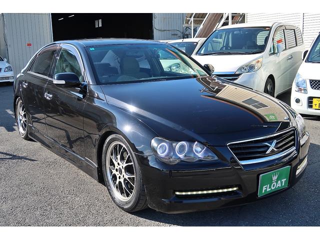 マークＸ ２５０Ｇ　Ｌパッケージ　後期型　ブラック全塗装　社外１７ＡＷ　車高調　社外エアロ　ＬＥＤリング付カスタムＨライト　純正ＨＤＤナビ　スマートキー　Ｂカメラ　サブウーファー　ツイーター　ＥＴＣ　ＨＩＤ　フォグ　ウインカーミラー（34枚目）