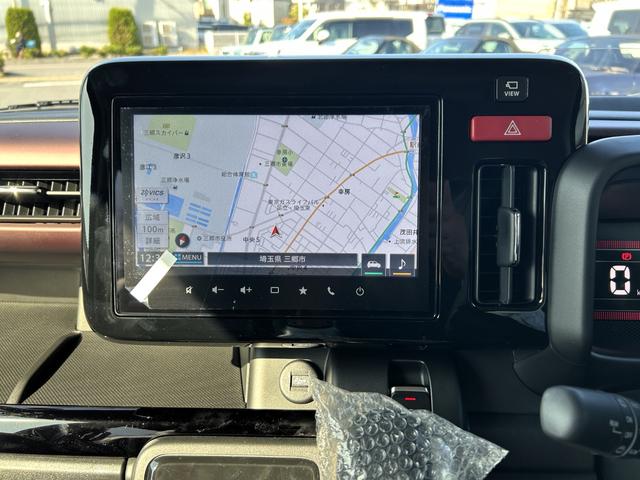 スペーシアカスタム ハイブリッドＸＳターボ　メーカー９インチナビ　全方位モニター　ＥＴＣ　新車保証　ＡｐｐｌｅＣａｒＰｌａｙ／ＡｎｄｒｏｉｄＡｕｔｏ対応　両側パワースライド　前席シートヒーター　ステアリングヒーター（3枚目）