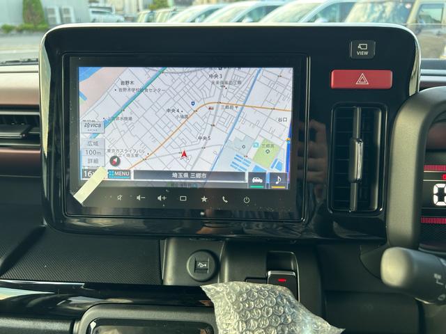 スペーシアカスタム ハイブリッドＸＳターボ　スズキコネクト対応９インチナビ　全方位モニター　ＥＴＣ　新車保証　ＡｐｐｌｅＣａｒＰｌａｙ／ＡｎｄｒｏｉｄＡｕｔｏ対応　両側パワースライド　前席シートヒーター　ステアリングヒーター（3枚目）