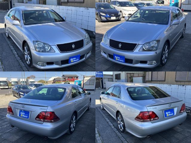 クラウン アスリート 黒本革シート HDDナビ バックモニター CD MD MSV ドラレコ スマートキー ETC クルーズコントロール HID フォグ 18インチAW MTモード付6速AT TRC AVS 後期型(3枚目)