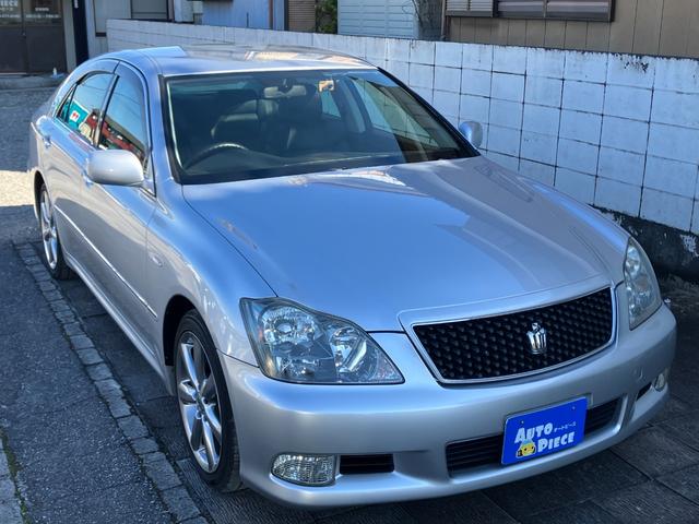 クラウン アスリート 黒本革シート HDDナビ バックモニター CD MD MSV ドラレコ スマートキー ETC クルーズコントロール HID フォグ 18インチAW MTモード付6速AT TRC AVS 後期型(48枚目)