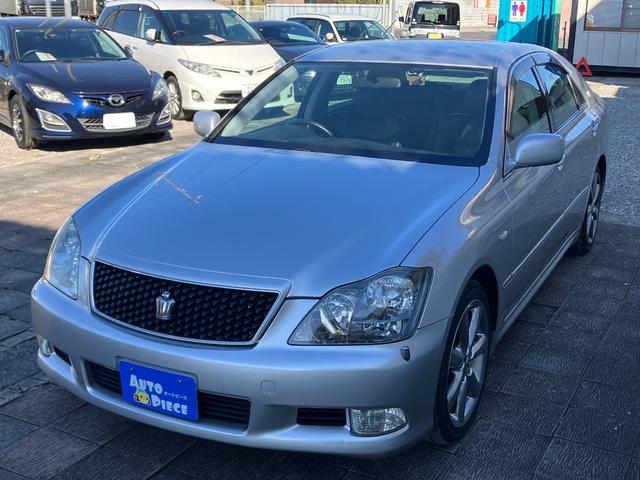 クラウン アスリート 黒本革シート HDDナビ バックモニター CD MD MSV ドラレコ スマートキー ETC クルーズコントロール HID フォグ 18インチAW MTモード付6速AT TRC AVS 後期型(49枚目)