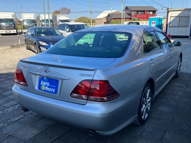 クラウン アスリート 黒本革シート HDDナビ バックモニター CD MD MSV ドラレコ スマートキー ETC クルーズコントロール HID フォグ 18インチAW MTモード付6速AT TRC AVS 後期型(50枚目)